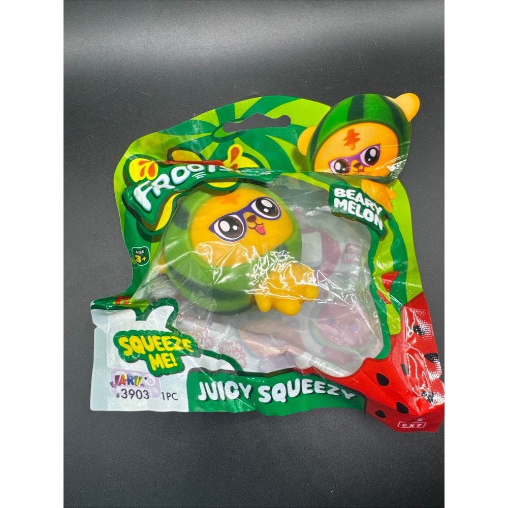 Ja-Ru Funsie Frootsies Beary Melon Juicy Squeezy Squishy Toy Watermelon Bear